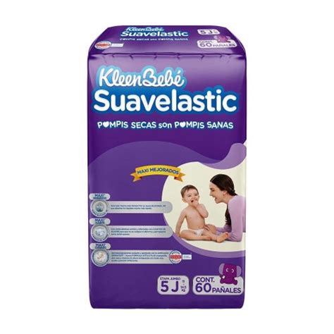 Pañales para bebe Kleenbebe Suavelastic Etapa 5 Jumbo Unisex 60 Piezas