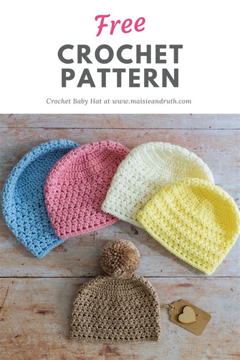 Easy Crochet Baby Hat A Free Pattern Maisie And Ruth