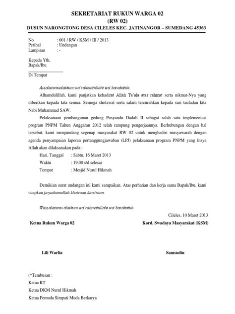 Surat Undangan Lpj Pdf