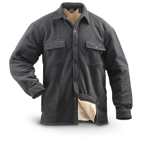 Guide Gear Men S Fleece Lined Cpo Shirt 293305 Shirts At Sportsman S Guide