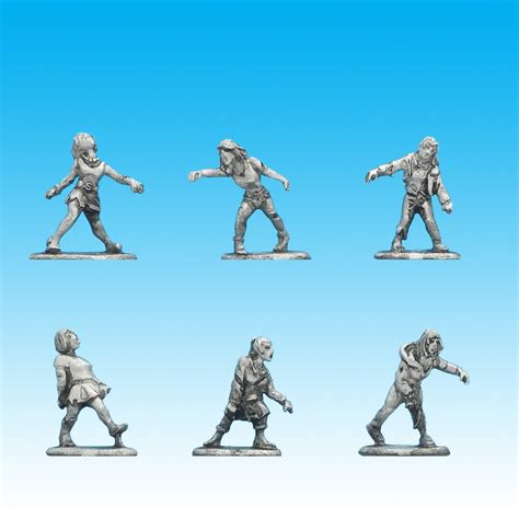 15mm Modern Female Zombies For Wargames And Roleplaying Games Etsy
