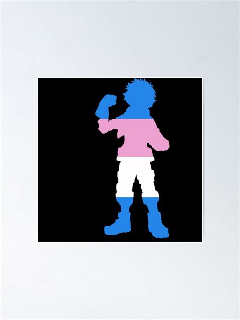 Izuku Midoriya Pride Collection Trans Flag Edition Poster For Sale By Drakken Blue Redbubble