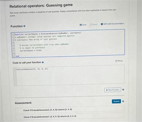 Solved Relational Operators Guessing Game Row Array Chegg