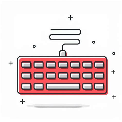 A Red Keyboard With A Red Box With A Number Pad On It Premium Ai