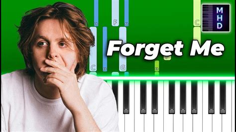 Lewis Capaldi Forget Me Piano Tutorial YouTube