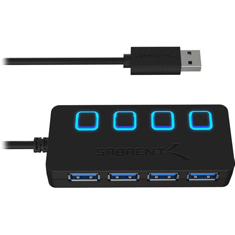 Sabrent Port Usb Hub With Power Switches Hb Um B H Photo