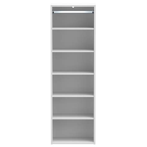 Wardrobe 400mm 6 Shelf Unit White Matte Flexi Storage