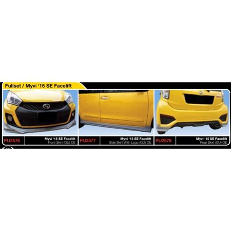 Perodua Myvi Se 2014 2015 2016 Gear Up Bodykit Body Kit Front Side Rear