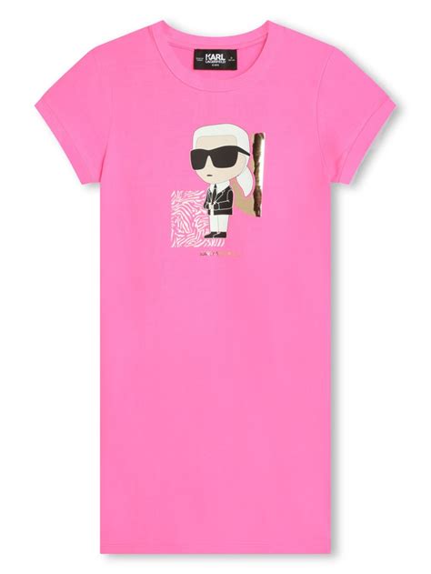 Karl Lagerfeld Kids K-Ikonik Jersey Minidress | Pink | FARFETCH