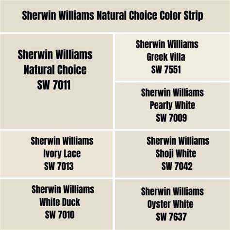 Sherwin Williams Natural Choice Palette Coordinating Inspirations