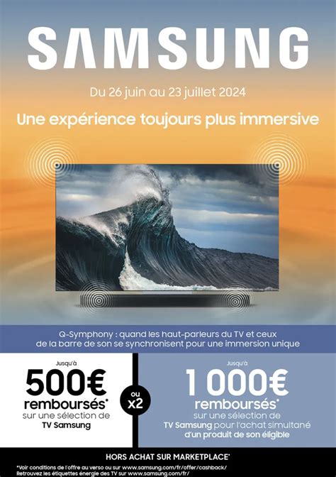 Offre De Remboursement Samsung Tv Qled Neo Qled Oled Et Barre De Son