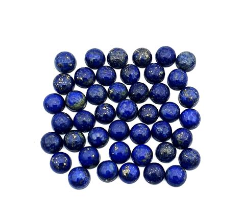 Natürlich Lapislazuli Rund Cabochon Lose Edelstein Menge 45 Stück 6 MM