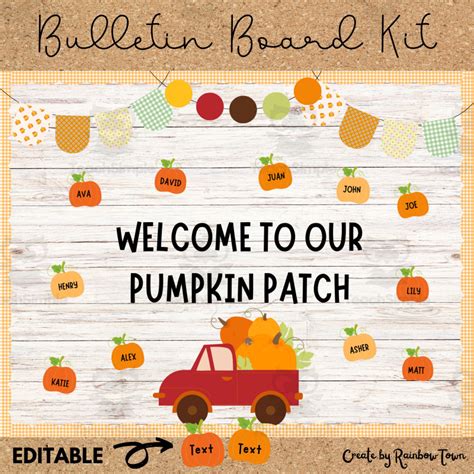 Welcome To Our Pumpkin Patch Fall Bulletin Board Door Decor by Teach Simple