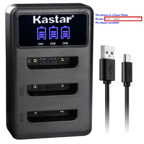 Kastar Battery Triple Charger For Ge Gb Gb Ge E W Ge E W