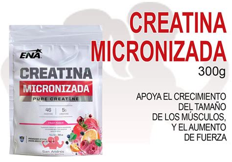 CREATINA MICRONIZADA Sabor Fruit Punch 300 Gr ENA Sport