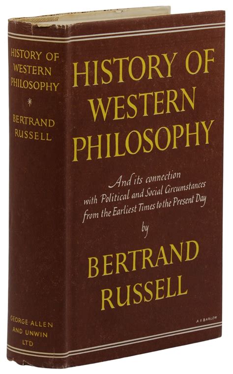 History Of Western Philosophy Bertrand Russell First Edition