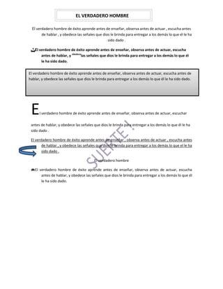 El Verdadero Hombre 1 PDF