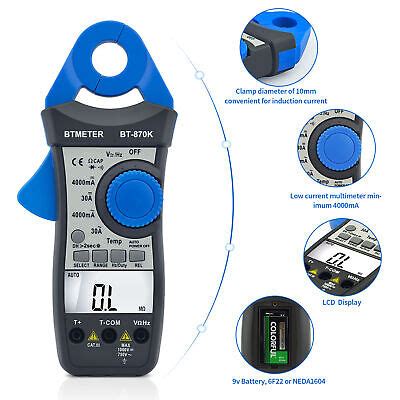 Zangenmultimeter 30A Digital Zangenamperemeter TRMS AC DC Stromzange