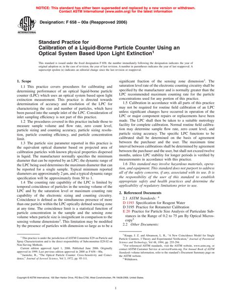 Astm F A Standard Practice For Calibration Of A Liquid