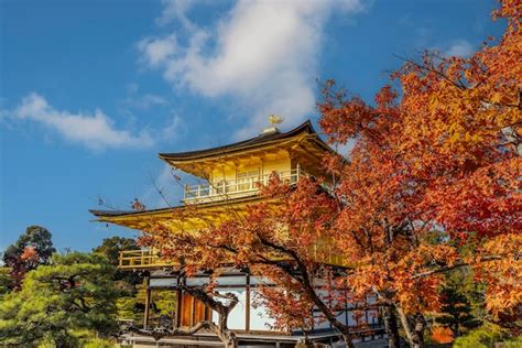 Premium Photo | Kinkakuji temple and garden