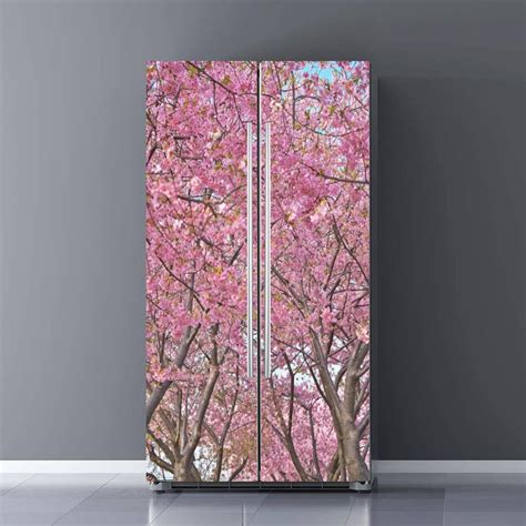 Amazon Self Adhesive Vinyl Refrigerator Wrap Set Cherry Blossom