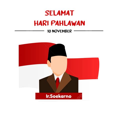 Ir Soekarno Cute Illustration Image For National Heroes Day Poster