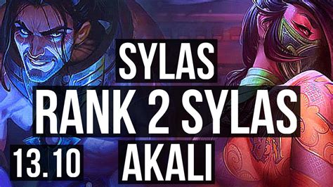 Sylas Vs Akali Mid Rank Sylas Godlike Rank Tr