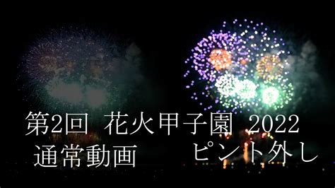 第2回花火甲子園 2022 玉ボケ花火 2画面で通常動画とピントを外し花火を玉ボケさせた動画です。 Youtube