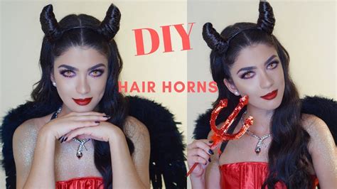 Diy Halloween Devil Hair Horns Tutorial Youtube