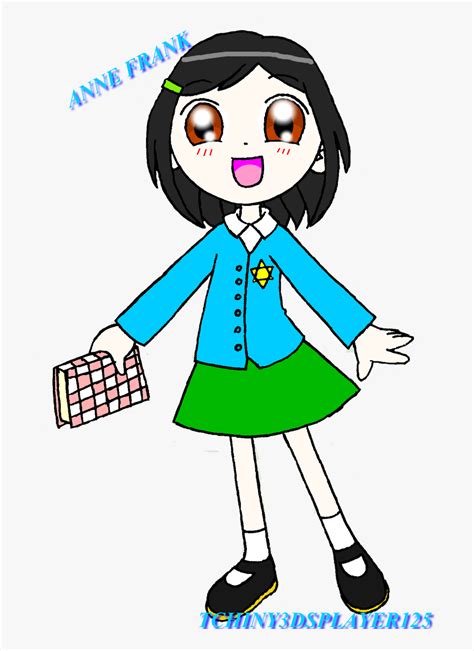 Anne Frank Drawing - Cartoon Drawing Cute Anne Frank, HD Png Download ...