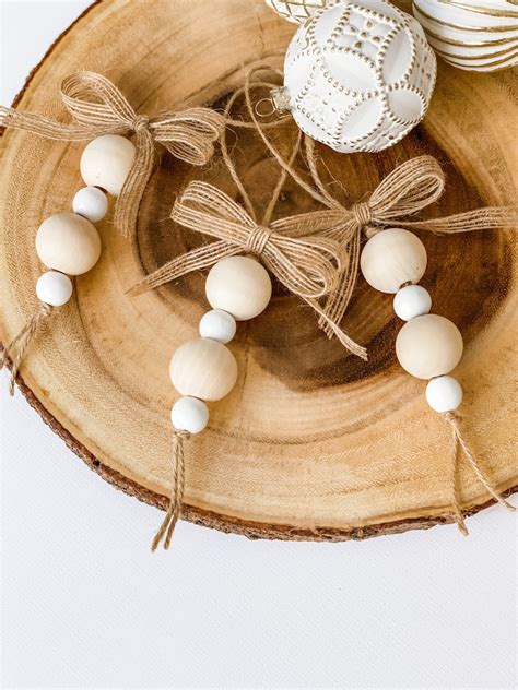 Set Of 10boho Christmas Ornaments Neutral Ornaments Modern Etsy