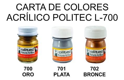 Pintura Acrilica Politec Metálica L 700 20ml Mercado Libre