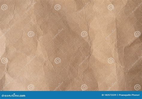 Brown Crumpled Paper Texture Background Stock Image Image Of Brown Card 182573339