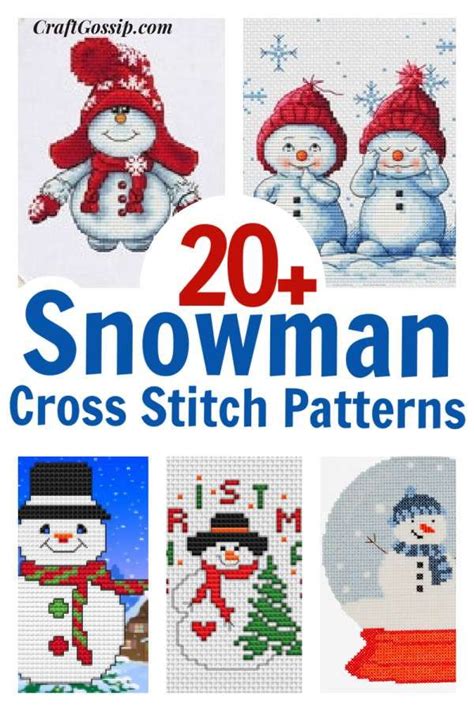 20 Chirstmas Snowman To Cross Stitch Snowman Cross Stitch Pattern