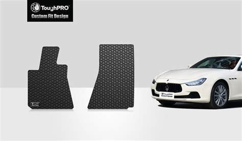 Toughpro Two Front Mats Compatible With Maserati Ghibli All Weather Heavy Duty Black