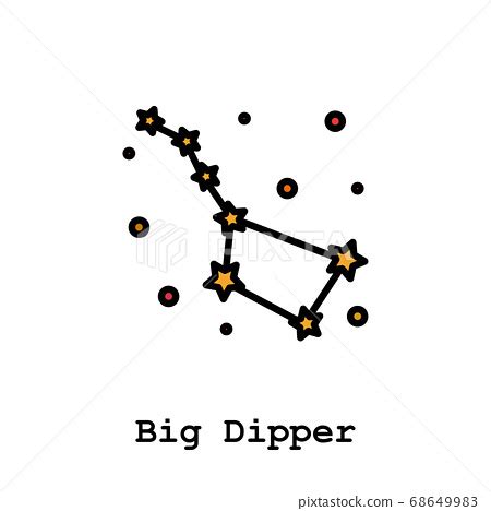 Constellation Ursa Major Big Dipper Great Stock Illustration