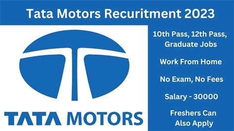 Tata Motors Job Vacancy Tata Motors Recruitment Jobs In