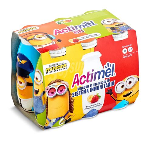 Actimel Danone Yogur L Quido De Fresa Y Pl Tano Actimel Pack X G