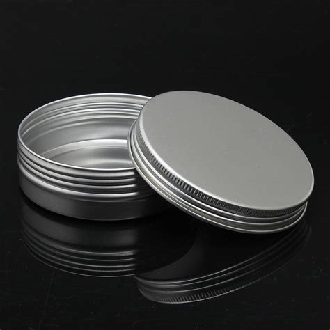 5 X Empty Cosmetics Pot Lip Balm Tin Jar Container Screw 100ml Bt Ebay