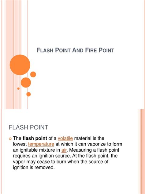 Flash Point And Fire Point Pdf Fires Chemistry