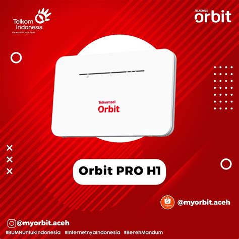 Jual Telkomsel Orbit Pro H1 Modem WiFi 4G High Speed Bonus Data