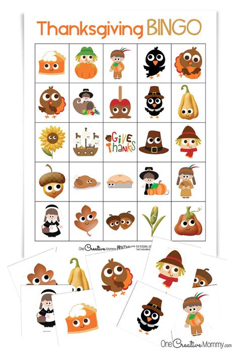 Free Printable Thanksgiving Picture Bingo Cards Printable Templates