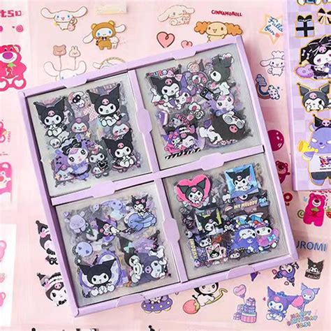 100pcs Set Sanrio Mymelody Kuromi Cinnamoroll Sticker Waterproof Pvc