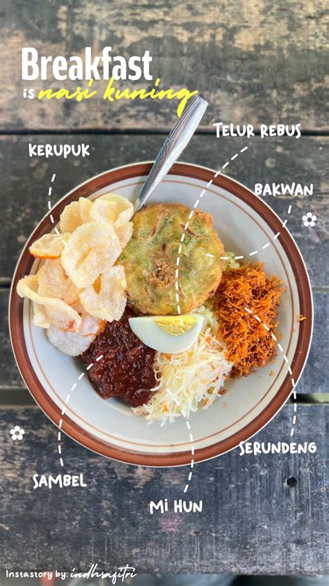 Sarapan Nasi Kuning Aestetic Ide Makanan Makanan Foto Makanan