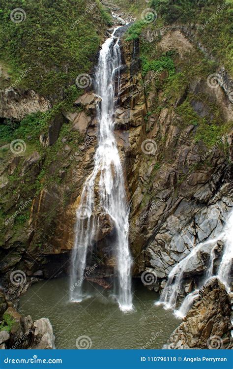 Waterfalls Near Banos, Ecuador Stock Photo - Image of gorge, stream ...