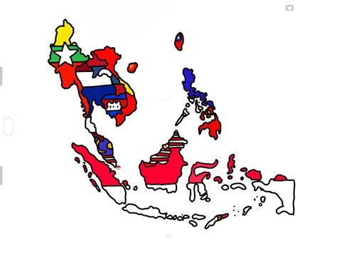 Map of Southeast Asia with flags : r/Maps