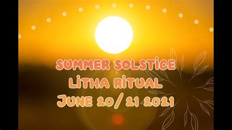 Summer Solstice Litha Midsummers Ritual Meditation How To Make