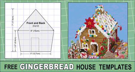 Gingerbread House Templates Printable Patterns Stencils Diy