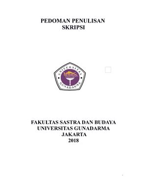 16 Maret Pedoman Penulisan Skripsi PEDOMAN PENULISAN SKRIPSI