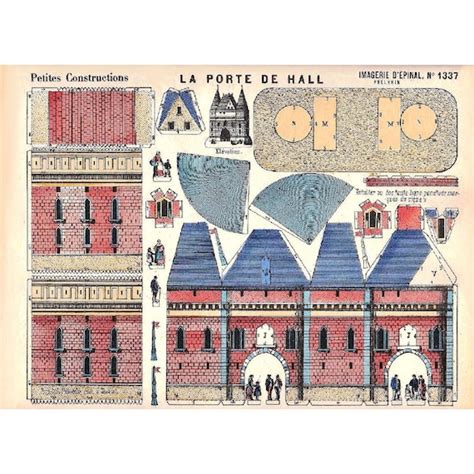 X Vintage Paper Model Buildings Printable Sheet Scans Etsy